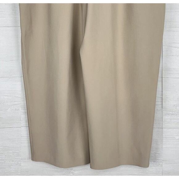 Athleta Stellar Wide Leg Crop Pant Women 14 Abalone Grey Beige Stretch Wide Leg - Picture 5 of 16